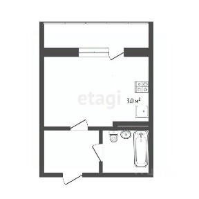 Продается студия, 27,6 м²