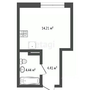 Продается студия, 23,06 м²