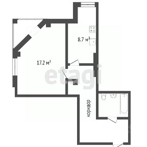 Продается 1-комн. квартира, 42,6 м²