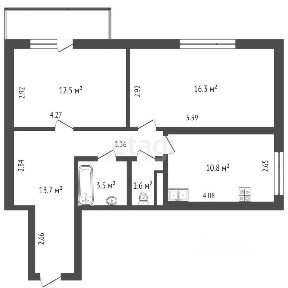 Продается 2-комн. квартира, 60 м²