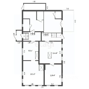 Продается 50% часть дома, 54,1 м²