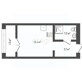 Продается студия, 21,14 м²