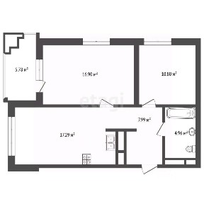 Продается 2-комн. квартира, 58,2 м²