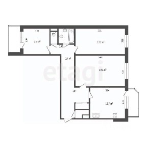 Продается 3-комн. квартира, 82 м²