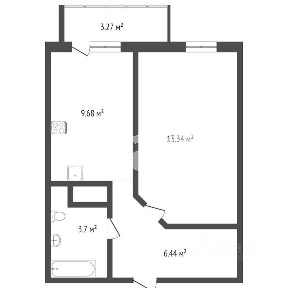 Продается 1-комн. квартира, 33,5 м²