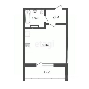 Продается студия, 24,1 м²