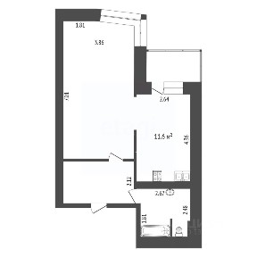 Продается 1-комн. квартира, 52,6 м²