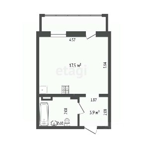 Продается студия, 26,5 м²