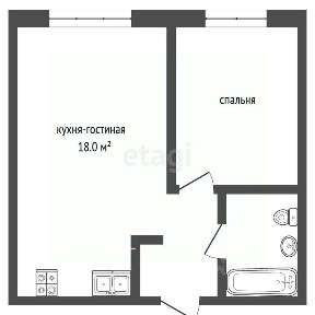 Продается 1-комн. квартира, 36,8 м²