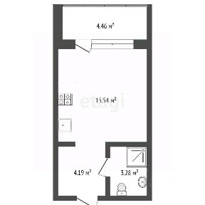 Продается студия, 27 м²