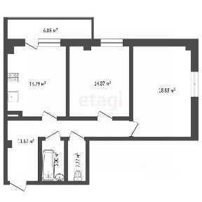 Продается 2-комн. квартира, 64 м²