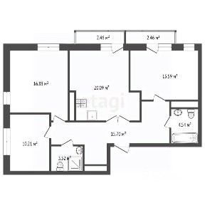 Продается 4-комн. квартира, 86,2 м²