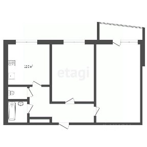 Продается 2-комн. квартира, 56 м²