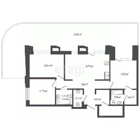 Продается 3-комн. квартира, 161,82 м²
