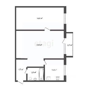 Продается 2-комн. квартира, 46,6 м²