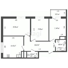 Продается 3-комн. квартира, 71,3 м²