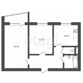 Продается 2-комн. квартира, 50,4 м²