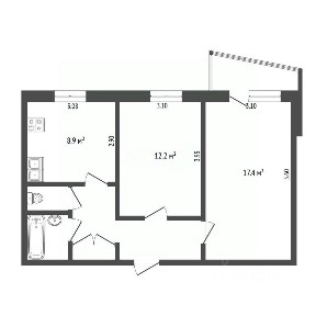 Продается 2-комн. квартира, 50,7 м²