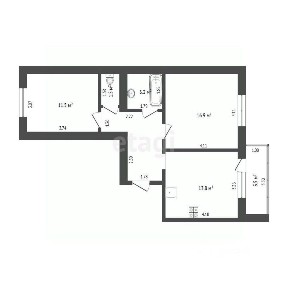 Продается 2-комн. квартира, 55,4 м²