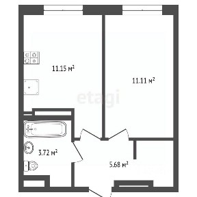 Продается 1-комн. квартира, 31,66 м²