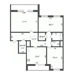Продается 3-комн. квартира, 107 м²