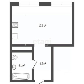 Продается студия, 25,9 м²