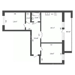 Продается 2-комн. квартира, 70,1 м²