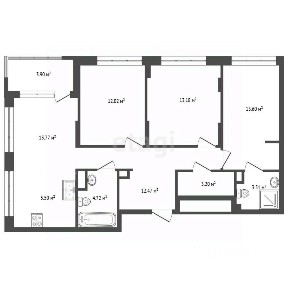 Продается 3-комн. квартира, 85,87 м²