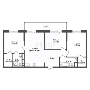 Продается 3-комн. квартира, 80,34 м²