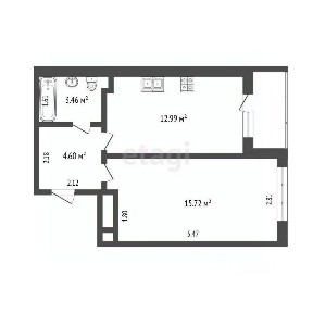 Продается 1-комн. квартира, 36,9 м²