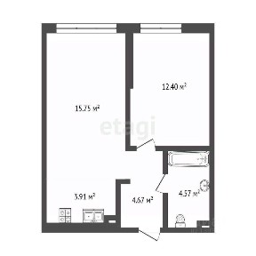 Продается 1-комн. квартира, 41,3 м²