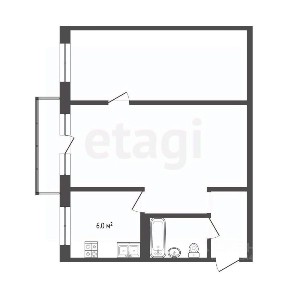 Продается 2-комн. квартира, 44,5 м²