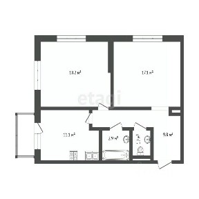 Продается 2-комн. квартира, 54,3 м²