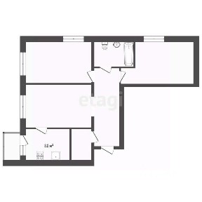 Продается 3-комн. квартира, 57,3 м²