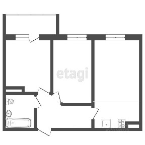 Продается 2-комн. квартира, 55 м²