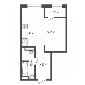Продается студия, 35,7 м²