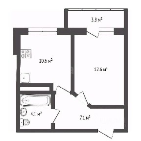 Продается 1-комн. квартира, 34,2 м²