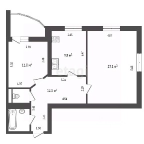 Продается 2-комн. квартира, 61,4 м²