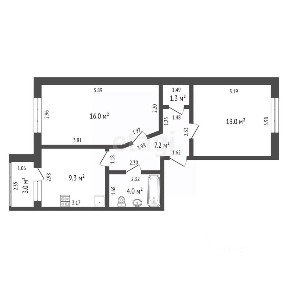 Продается 2-комн. квартира, 50,7 м²