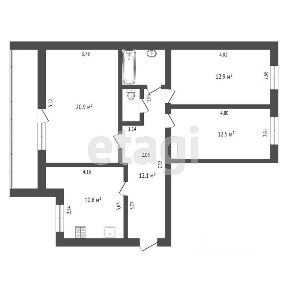 Продается 3-комн. квартира, 76 м²