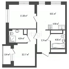 Продается 2-комн. квартира, 50,2 м²