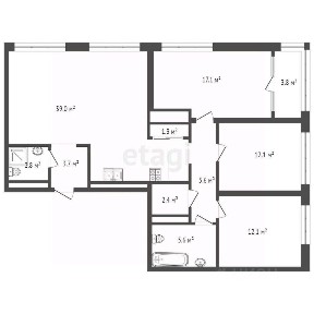 Продается 3-комн. квартира, 102,1 м²