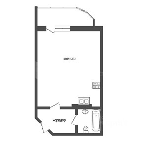 Продается студия, 39 м²