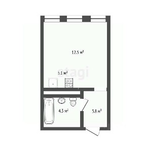 Продается студия, 25,5 м²