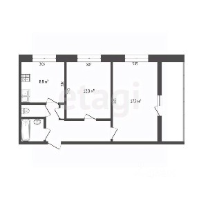 Продается 2-комн. квартира, 49,6 м²