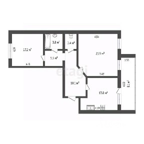 Продается 2-комн. квартира, 74,7 м²