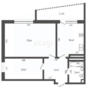 Продается 2-комн. квартира, 43,3 м²