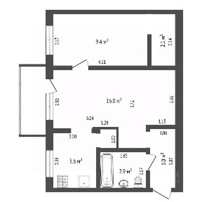 Продается 2-комн. квартира, 40 м²