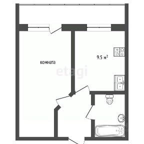 Продается 1-комн. квартира, 33,4 м²