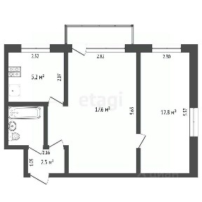 Продается 2-комн. квартира, 41,2 м²